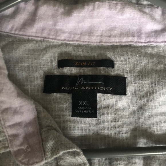 Marc Anthony Slim Fit Linen Button Down XXL - Picture 3 of 4